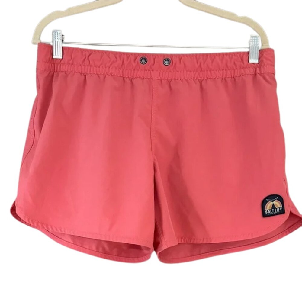 Salt Life Coral Athletic Shorts Lightweight Beach Running Activewear Summer
